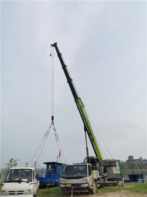 略阳县桥梁建设吊装案例